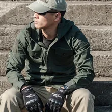 Мужская тактическая рубашка SWAT с капюшоном водонепроницаемая куртка хлопковая ткань Рипстоп с тефлоном