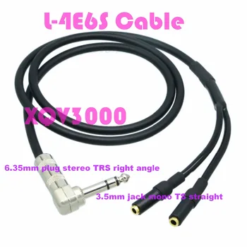 

PRO signal 6.35mm plug stereo TRS right angle 2x DIY Cable 3.5mm mono TS jack L4E6S 2FT