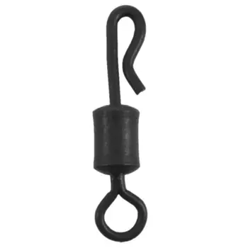 

100pcs Matte Black Quick Change Rig Swivels Carp Fishing Terminal Tackle Carp Fishing Accessories 2.0cm/0.56in #8