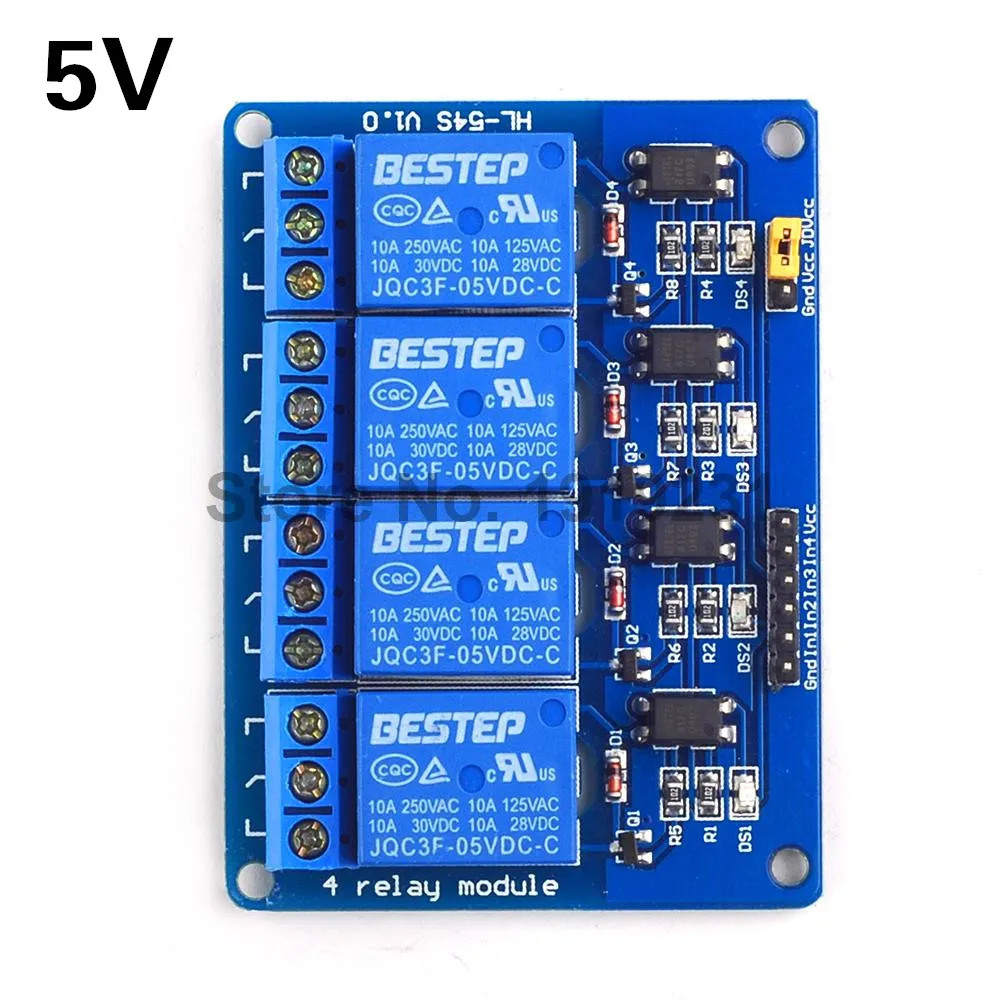 5v 4 Channel Relay Module Optocoupler Isolation Output Relay Module