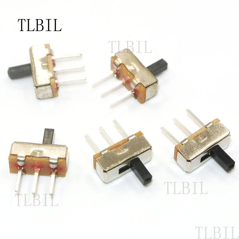 50 Pcs 2 Position SPDT SS12d00G3 1P2T 3 Pin PCB Panel Vertical Slide Switch SS