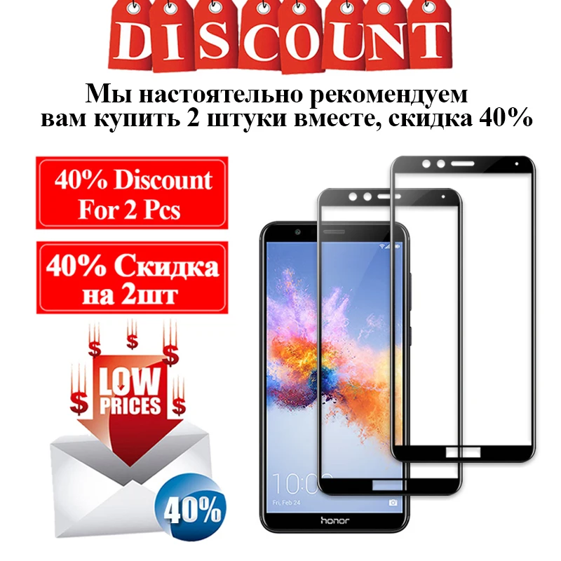 Защитное стекло honor 7x Защита экрана для huawei honar 7 x Закаленное huawey honer x7 honor 7x защитный лист cam saver trempe