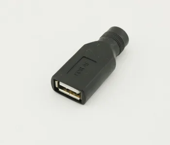 

3pcs USB 2.0 A Female To 5.5mm x 2.1mm Female 5V DC Power Supply Adapter Connector