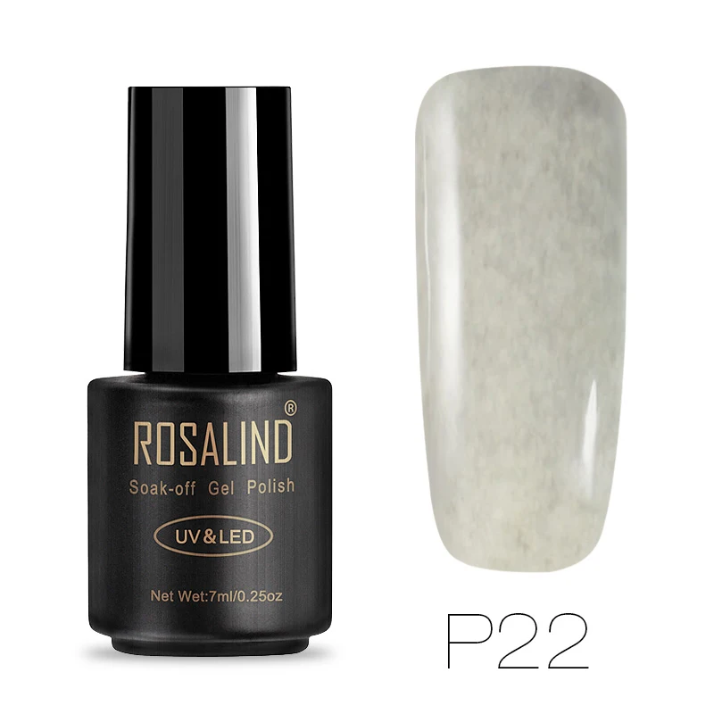 ROSALIND гель 1S черный флакон 7 мл эффект искусственного меха P01-16 гель лак для ногтей УФ светодиодный долговечный 3D гель лак - Цвет: P22