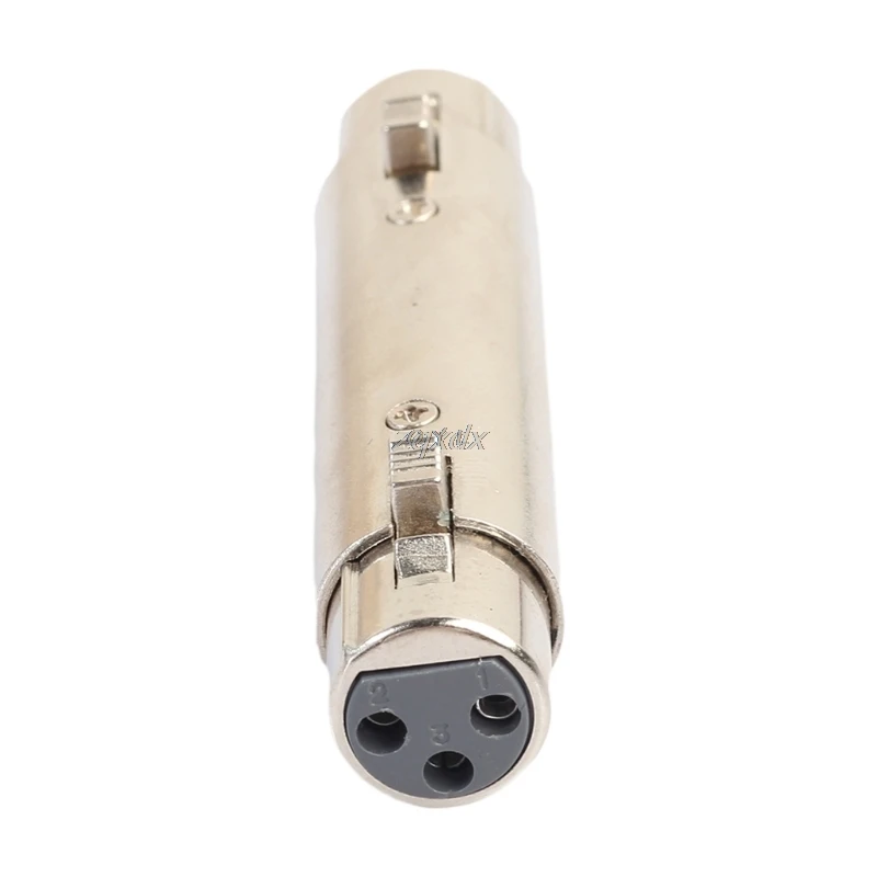 

3 PIN XLR Female To XLR Female Jack Microphone Adapter Coupler Connector Drop ship