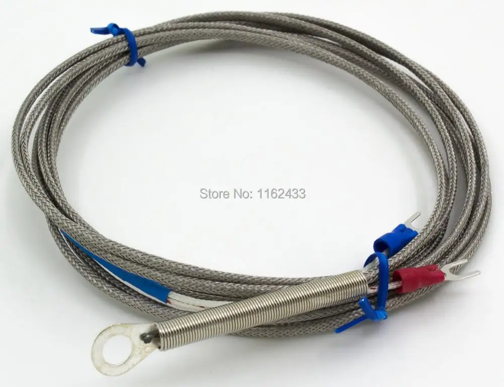 

FTARR01 K E type 2.5m metal screening cable 5mm 6mm diameter hole ring head thermocouple temperature sensor