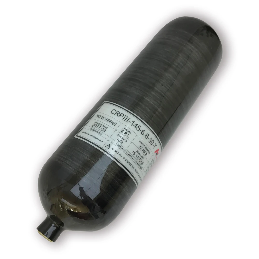AC3680 Acecare 6.8L акваланга для дайвинга 30 мпа 4500Psi бутылка для дайвинга композитный газовый баллон из углеродного волокна Бутылка для дайвинга Pcp воздушный бак