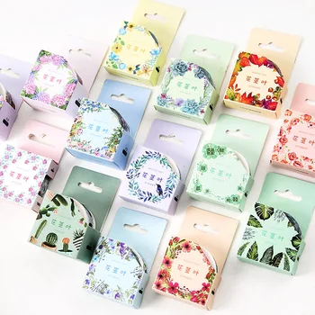 

Beautiful Flowers Green Plants Washi Tape Adhesive Tape DIY Scrapbooking Sticker Label Masking Tape