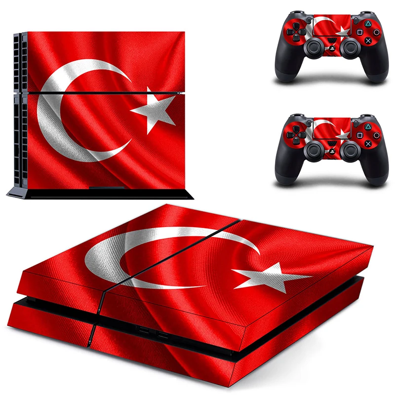 Наклейка s ПВХ Виниловая Ps4 кожа флаг Турции наклейка крышка для sony Playstation 4 консоль и контроллер Ps4 аксессуар
