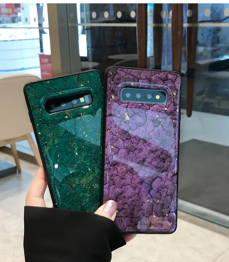 Эпоксидная смола золото Фольга драгоценный камень чехол для samsung Galaxy S10 S9 S8 Plus Note 10 9 8 A10 A20 A30 A50 A70 A80 S7 край кольцо для рельсового держателя крышки