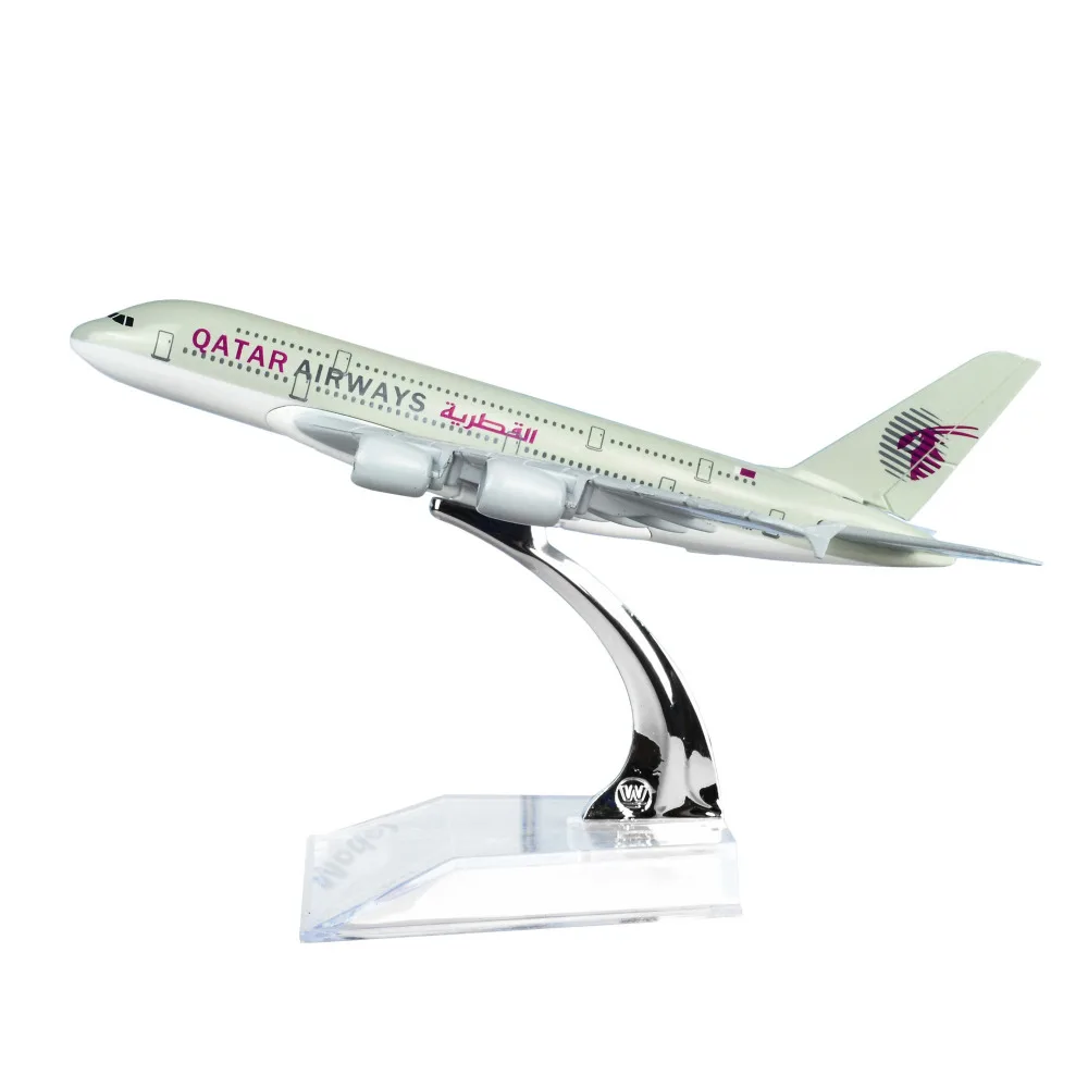 Qatar Airways Company Q. C. S. Модель A380 16 см комплекты для полета подарок на день рождения
