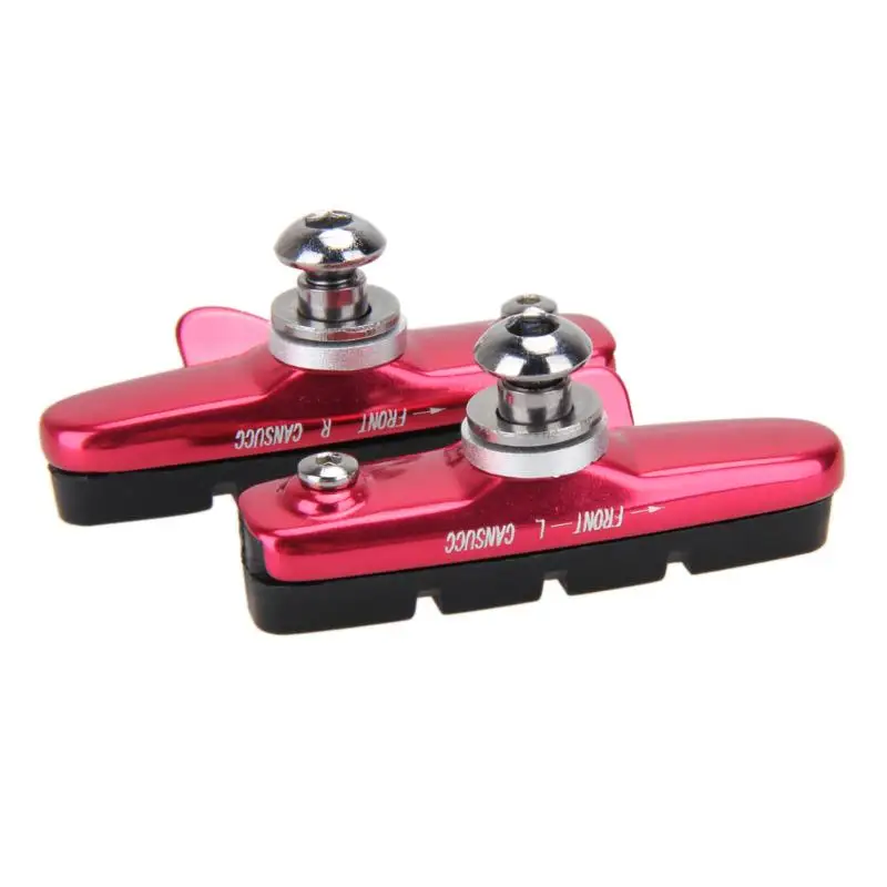 

2X Mountain Road Bicycle Cycling Folding Bike V Brake Pads Holder Blocks Mountain Road Bike Brake Pads Rubber Blocks Parts