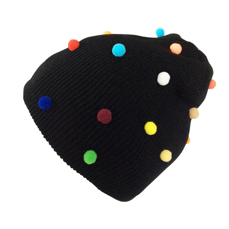 Детские Шапки вязаный крючком помпоном Hat для девочек зимняя шапочка для малышей мальчиков детская Шапки шапки