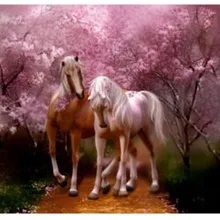 Горячая лошадей напечатаны DIY цифровая картина маслом по номерам ручная роспись маслом 40x50 см без рамки