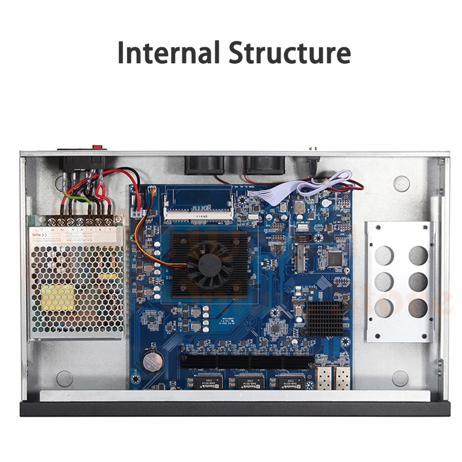 Брандмауэр Mikrotik Pfsense сети VPN Security Appliance маршрутизатора ПК Intel Pentium 3855U, [HUNSN RS10], (6Lan/2USB/1COM/1VGA)