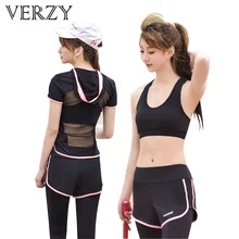 Набор для йоги, спортивный костюм для женщин, фитнес, бег, тренажерный зал, бег, хлопок, материал, дышащий, эластичный бюстгальтер для тренировок