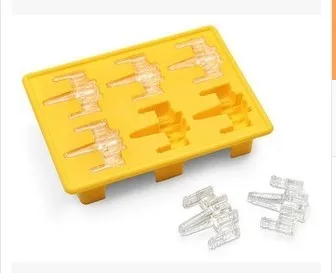 Ледяной кубик лоток 6 шт. помадка смерти Звездные войны силиконовая форма Дарт Вейдер Штурмовик R2D2 Сокол X-Wing Ханс Solo силиконовая форма