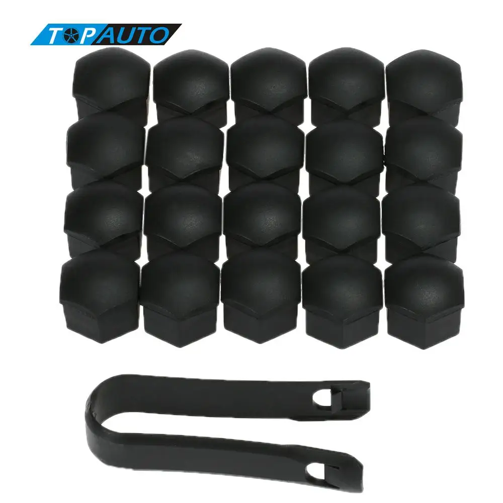 Car Style 20Pcs 17mm Car Wheel Nut Cover Bolt Cap Removal Tool for VW