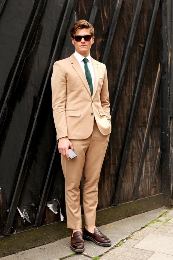 

Latest Coat Pant Designs Tan Casual Bridegroom Custom Wedding Suits For Men Notched Lapel 2 Pieces Blazer Masculino