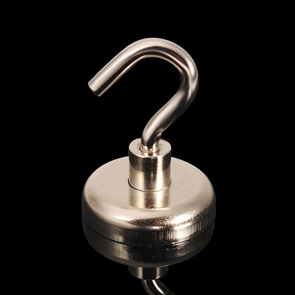

N35 32x44.5mm 25kg Hook Pot Magnet Strong Neodymium Magnets Salvage Tool