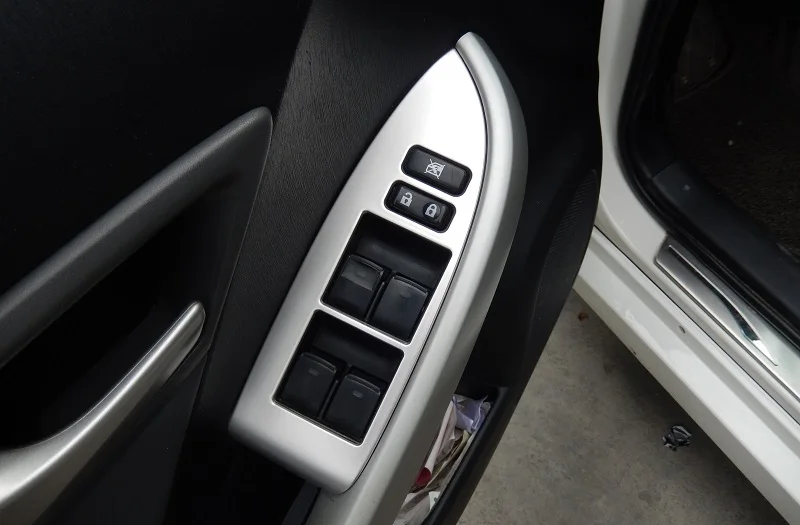 Из нержавеющей стали, двери межкомнатные подлокотник переключатель окна Пуговицы крышка планки для Toyota Prius 30 ZVW30 2010 2011 2012 2013