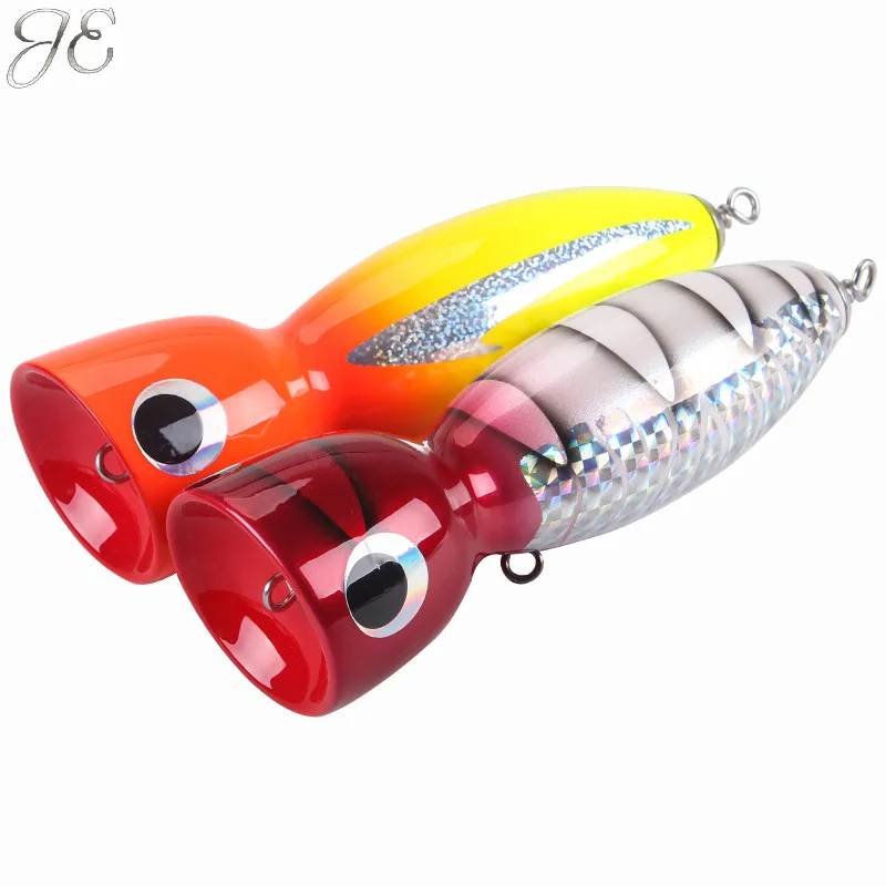 Buy 6.89" 160g JE Topwater Wooden Popper Spitter GT