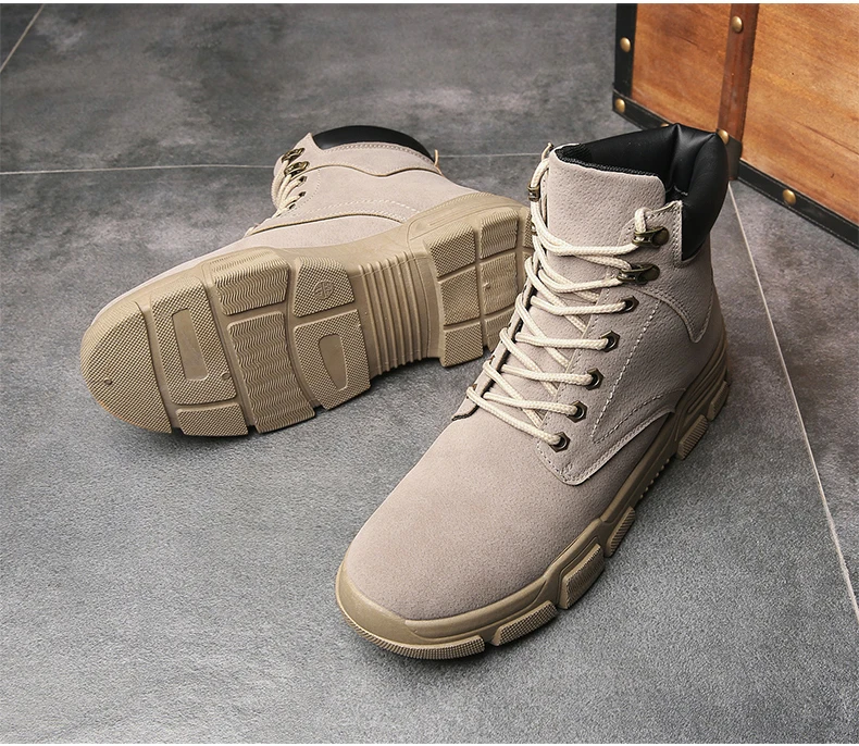 Men's Casual Shoes Motorcycle Boot Winter Tactical Ankle Boots Men Pig Leather Military Boots Men Desert Winter Combat Boot New (12)