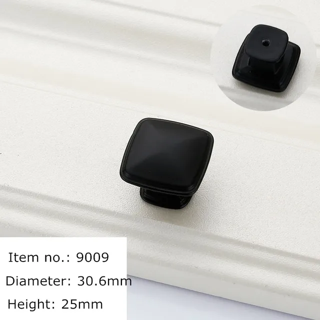 Black Handles for Furniture Cabinet Knobs and Handles Kitchen Handles Drawer Knobs Cabinet Pulls Cupboard Handles Knobs 9009-single