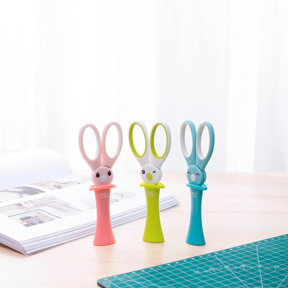 DELI школьные ножницы E6065 милые Kawaii Кролик DIY Дневник украшения ручной работы