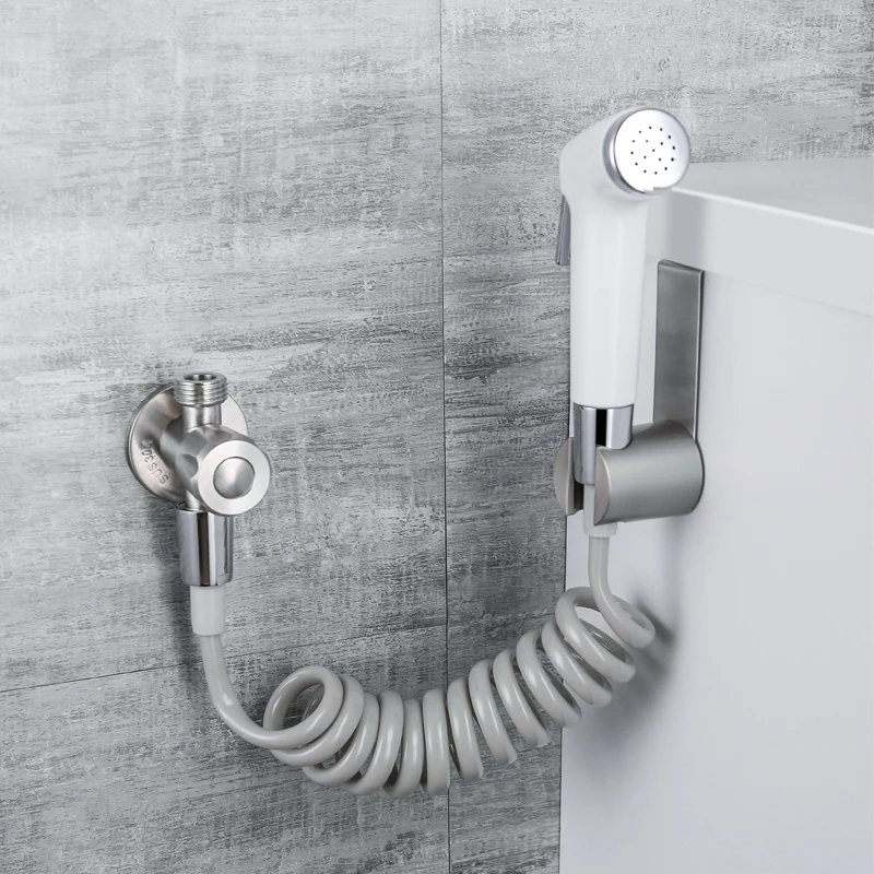 VRICH белый Цвет ручной душ для биде Комплект ABS Пластик Портативный Shattaf под давлением распылитель Ванная комната туалет Применение F020A