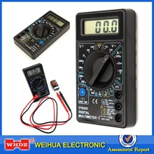 WHDZ DT-830D мини цифровой мультиметр Напряжение Ампер Ом тестер с зуммером защита от перегрузки безопасности зонд DC AC ЖК-дисплей черный