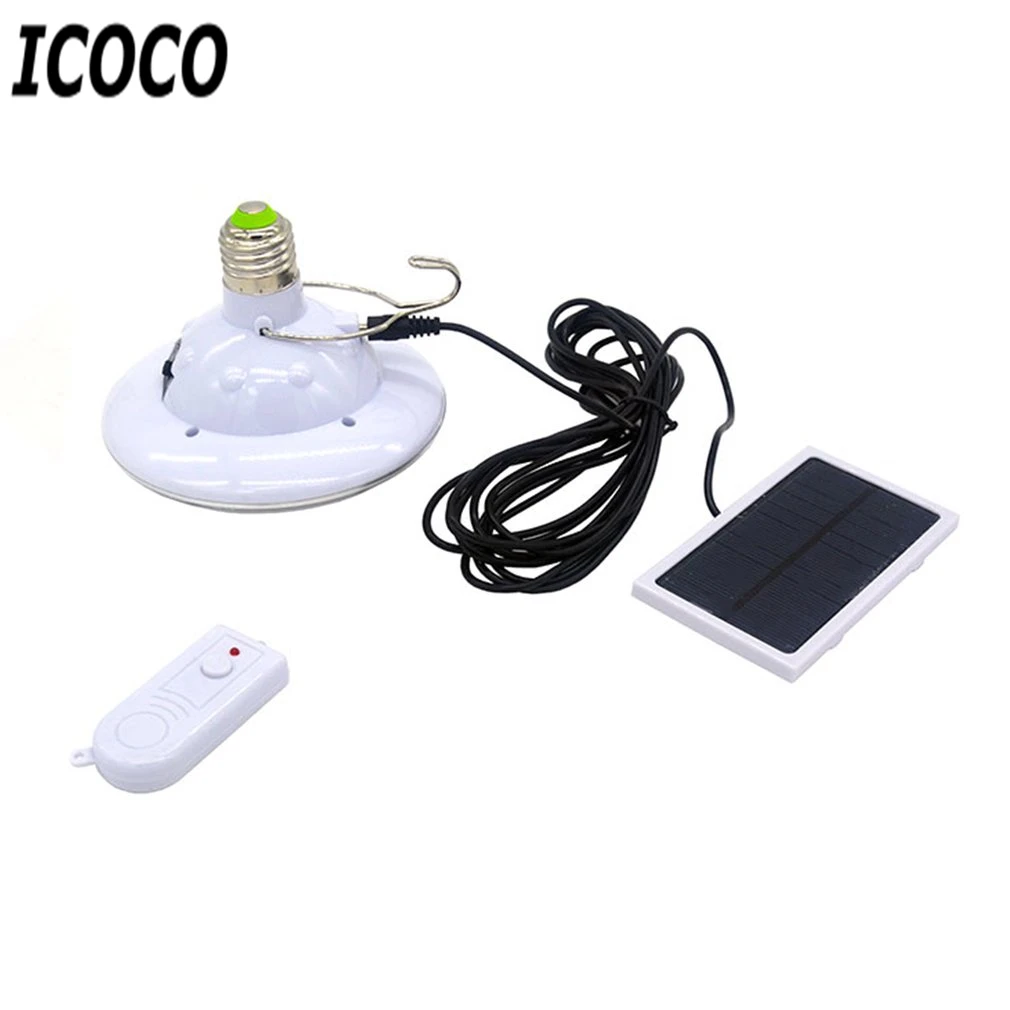 

Rechargeable 22 LEDs Solar Bulb Lights Hanging Lamp with Remote Controller Outdoor Camping Emergency Lighting with Solar Panel