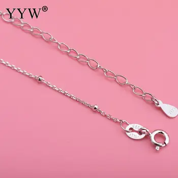 

YYW 100% 925 Sterling Silver Water-Wave Chain for Necklace DIY Unisex High Quality Accessories Fashion Jewelry 3Strands/Lot