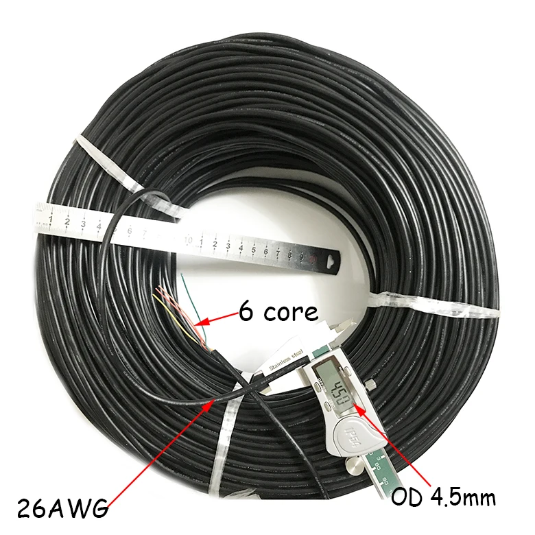 Оловянный бескислородный медный кабель обшитый провод 26AWG 28AWG 2 ядра 3 ядра 4 ядра 5 6 7 8 9 10 ядро провод управления сигналом питания