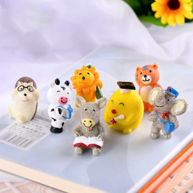

ZOCDOU 1 Piece Animal Zoo Shooting Background Student Lion Elephant Model Small DIY Statue Figurine Crafts Ornament Miniatures