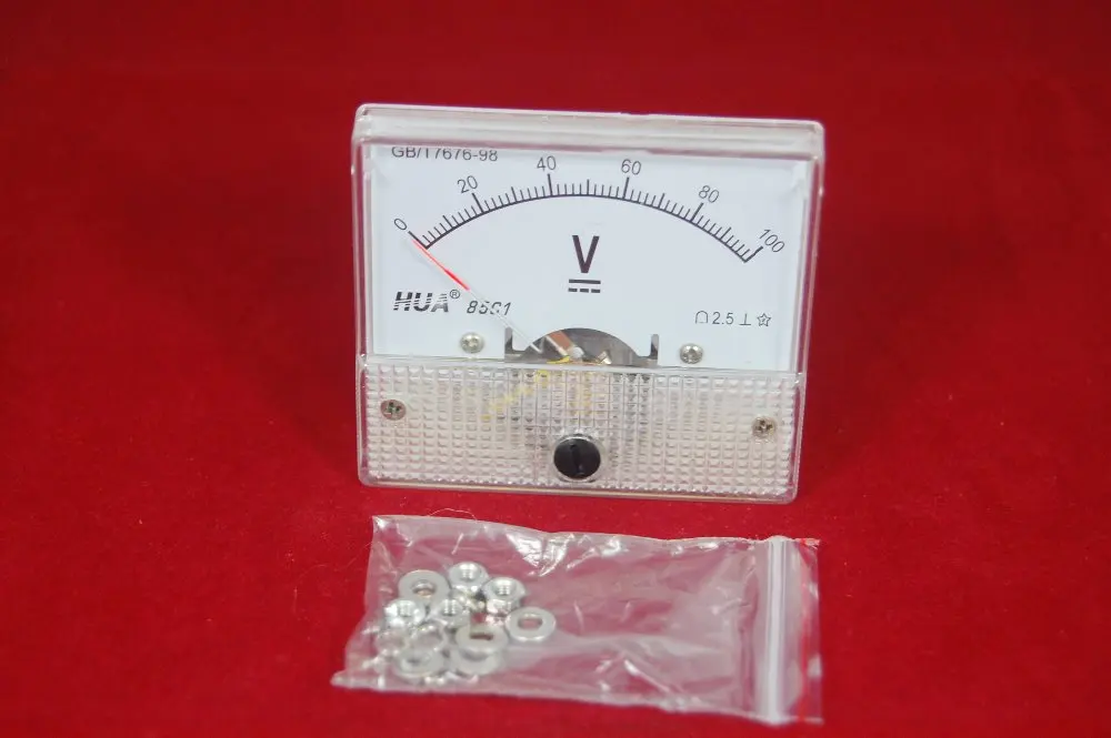 DC 0-50V Analog Voltmeter Panel Meter – SO45 Style, Direct Connect, 1000V Rated