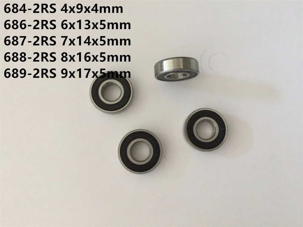 

Мини-подшипник 684-2RS, 685-2RS, 686-2RS, 687-2RS, 688-2RS, 689-2RS, 10 шт.