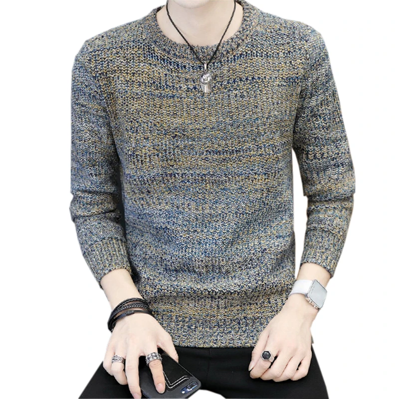 Sweater Men Thick Pullover Sweater Male O-Neck Slim Fit Knitting Men Sweaters Man Spring Autumn Pullover Men Sweaters 3XL FP1613