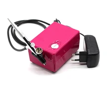 Двойного действия Аэрограф, пистолет-распылитель с набор воздушных компрессоров Art Татуировка-картина Маникюр Ремесло торт Спрей модель Air Brush ногтя инструмент