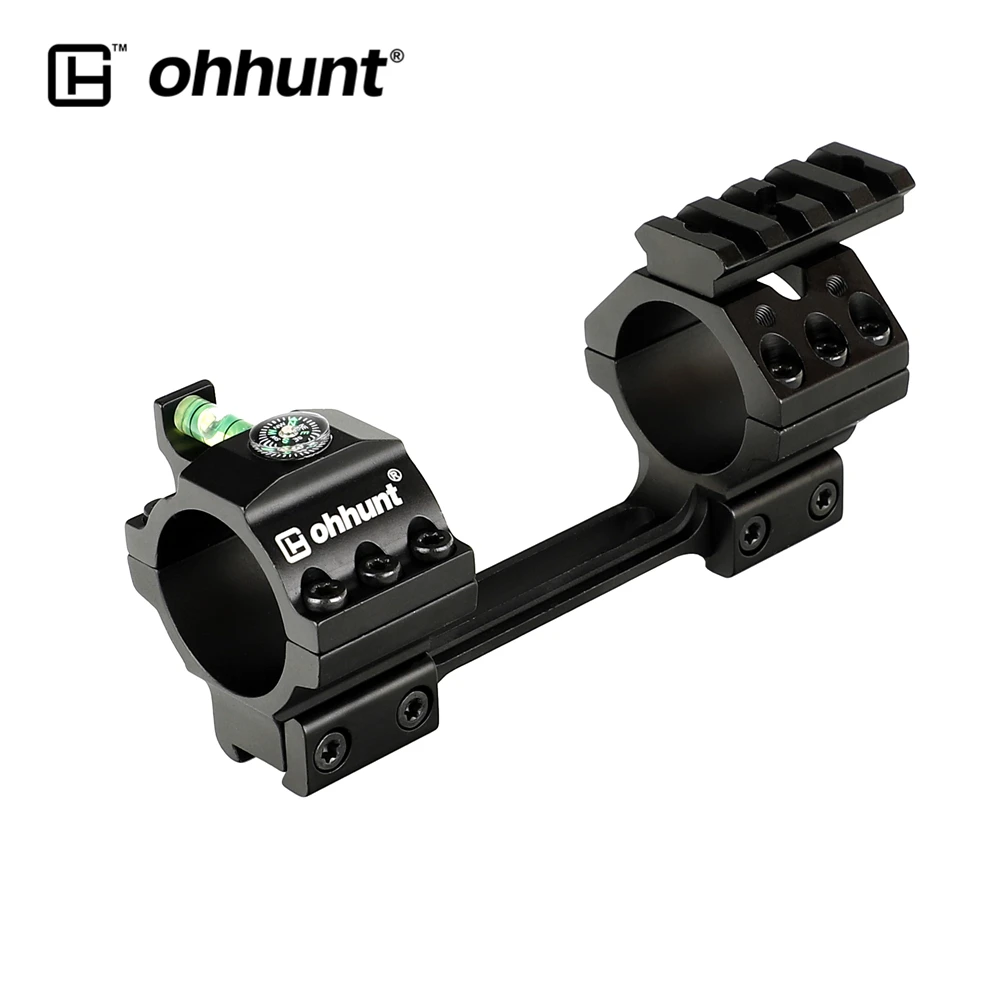 ohhunt 11mm Dovetail Riflescope Rings Hunting 25.4mm 30mm Scope Mount Top with Can Removed Picatinny Rail Compass Bubble Level (1)