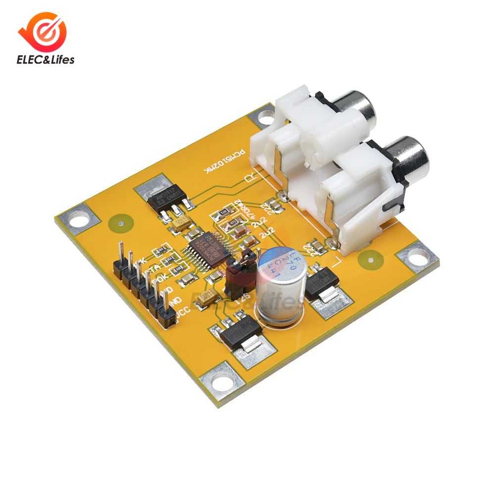 ЦАП декодер PCM5102 I2S плеер собранная плата 32 бит 384K за пределами ES9023 PCM1794 DC 5в 10в для