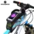 ROCKBROS MTB дорожный велосипед сумки непромокаемые сенсорный экран Велоспорт Топ Передняя труба рамка сумки 5,8/6,0 чехол для телефона велосипедные аксессуары