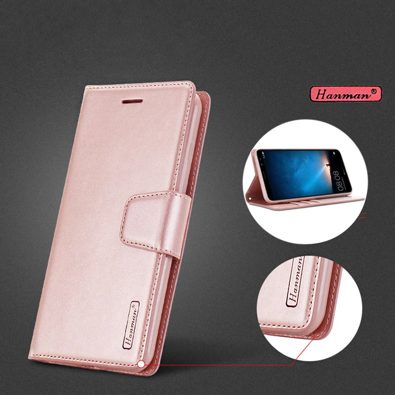 

Original Hanman Leather Wallet Cover For Huawei Mate 10 Lite Pro P20 Lite P20Lite Honor 10 V10 Y9 2018 Mobile Phone Bags Coque