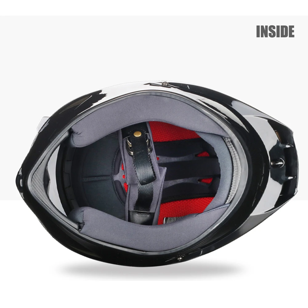 Безопасный мотоциклетный шлем с полным лицом карбоновый скоростной Casco Moto Casque