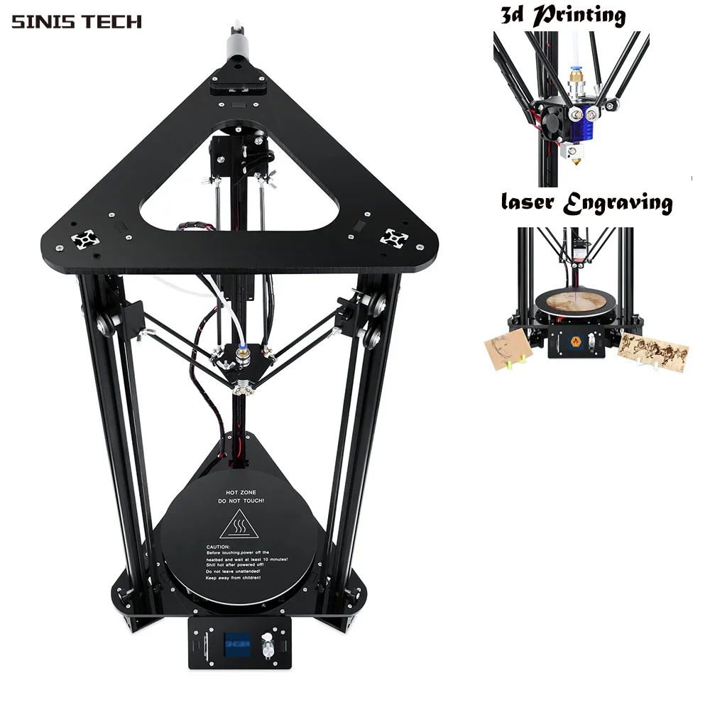 

Sinis Factory Price Dia.180*320MM DIY Digital FDM 3D Printers Machine with Intelligent Leveling Laser Engraver 3D Color Printers