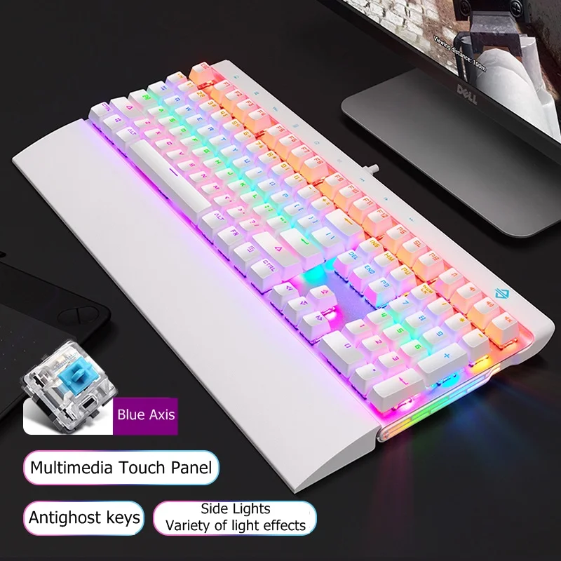 Ajazz AK500 Проводная Механическая игровая клавиатура с подсветкой USB для ноутбука