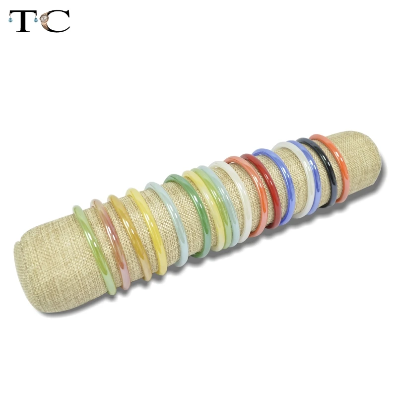 5 Color 32cm Jewelry Roll Bag Jewelry Organizer Bracelets Display Watch Holder Jewellery Storage Tube Wholesale