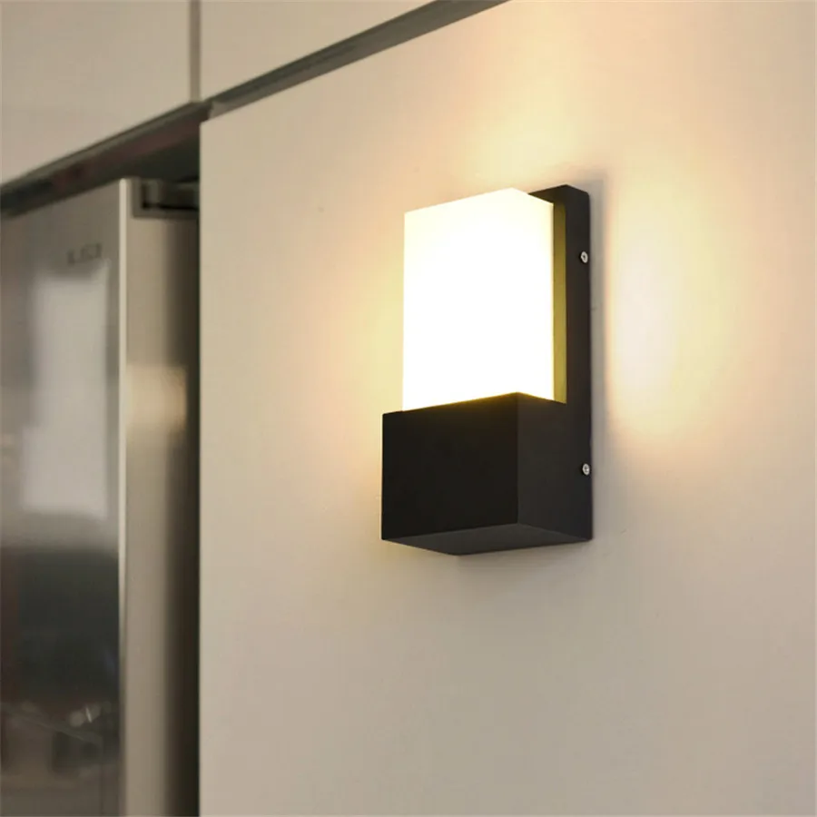 Thrisdar 12w Outdoor Garden Balcony Wall Lamps Waterproof Garden Villa Fence Front Door Porch Light Hotel Balcony Wall Light