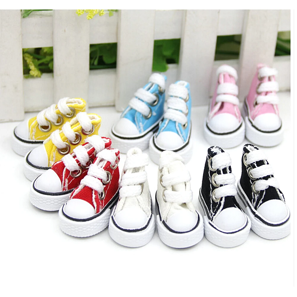 

1Pair fashion Doll Shoes For Toy Assorted Shoes Sneaker for Barbie Doll Shoes for Russian Doll Accessories 8colors 5cm