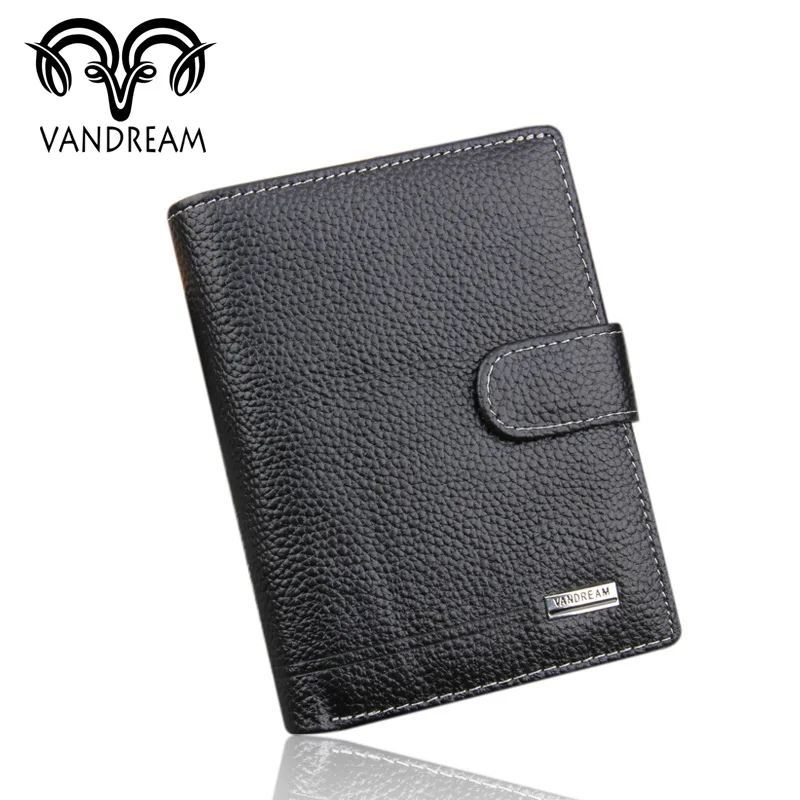 Genuine Leather Passport Holder Men Wallet With Passport Pocket Coin